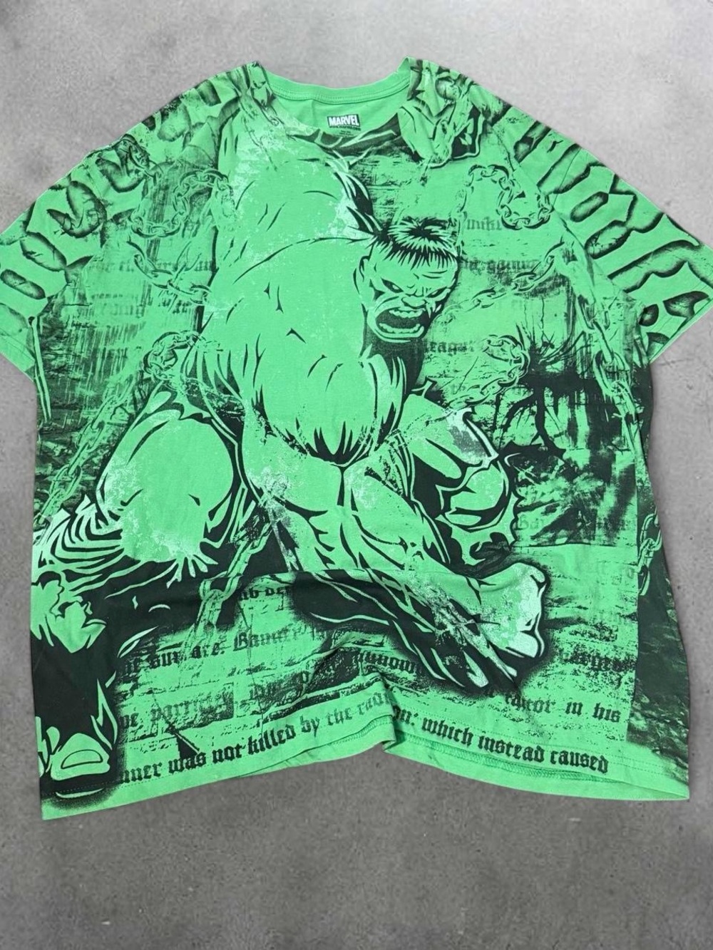 Marvel Men's Neon Green Hulk Graphic Tee